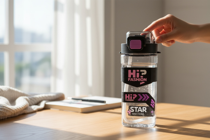 Sticla Sport HiP Fashion 650ml – Model Premium cu Bretea si Etichete Interschimbabile [4]