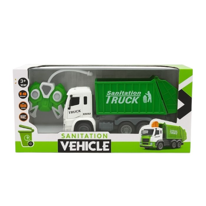 Camion de salubritate cu radiocomanda, Sanitation Truck, jucarie pentru copii [2]