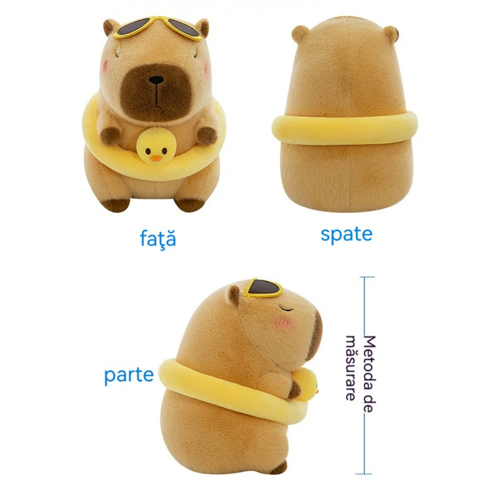 Capybara Plus Cu Colac 20CM – Jucarie Pufoasa, Super Dragoasa, Model Summer [2]