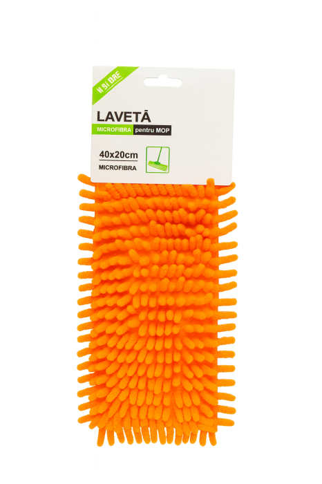 Laveta Microfibra pentru Mop 40x20 cm, Ultra Absorbanta, Portocaliu [2]