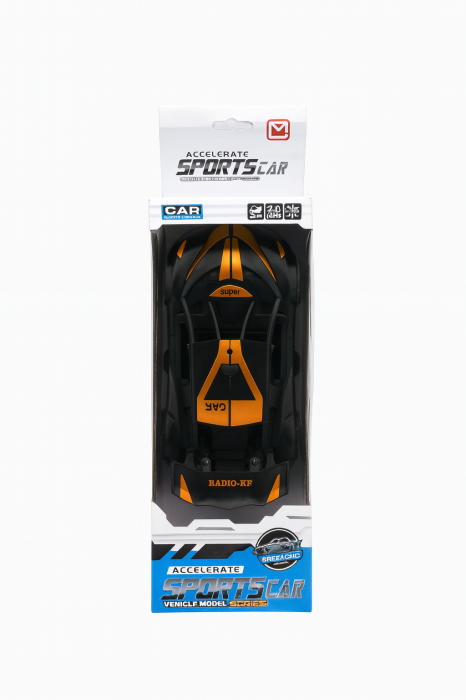 Masina sport cu radiocontrol 33 cm, Accelerate Sports Car, 2.4 GHz, model negru-portocaliu [2]
