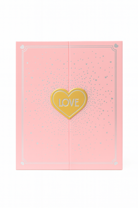 Set cadou cu 6 trandafiri de sapun roz si lantisor, cutie tip carte, punga inclusa, 16x13x5 cm [3]