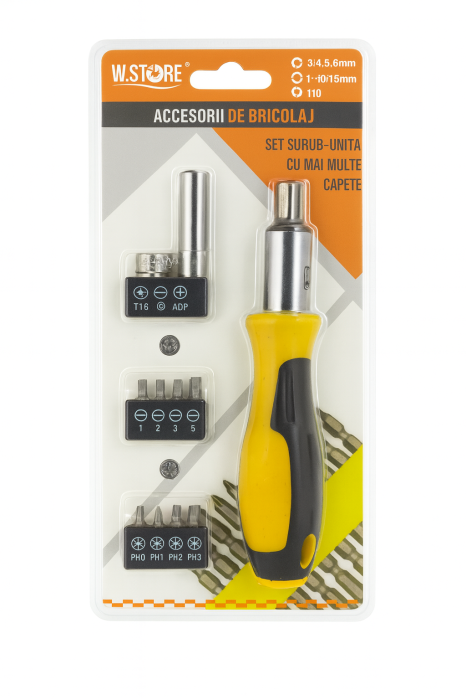 Set Surubelnita cu Capete Inter-Schimbabile – 10 Bits, Maner Ergonomic [2]