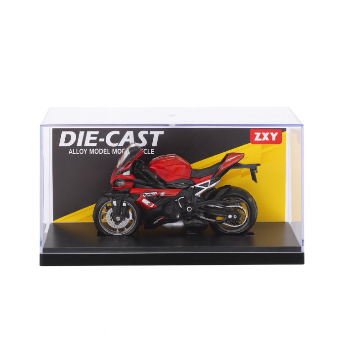Motocicleta Metalica Die-Cast ZXY – Model Sport, 19x9 cm, cu Vitrina Transparenta [2]