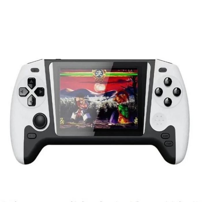 Consola Q21 portabila retro cu ecran color mare si jocuri multiple culoare alb-negru, 17x10x6cm [2]