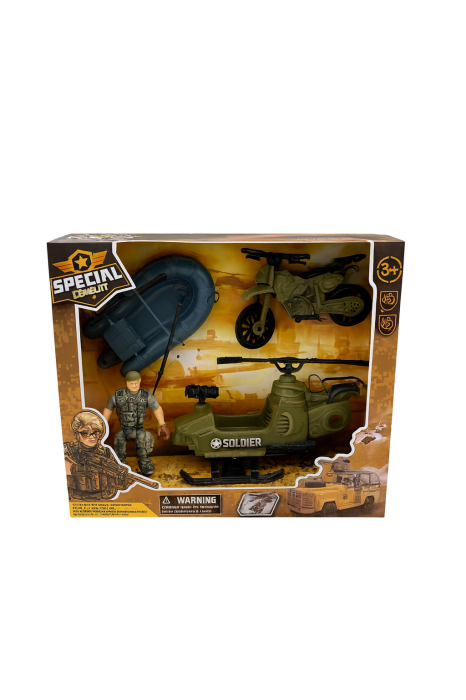 Set Jucarii Militari Special Combat cu Elicopter, ATV si Soldat – 27x23 cm [2]