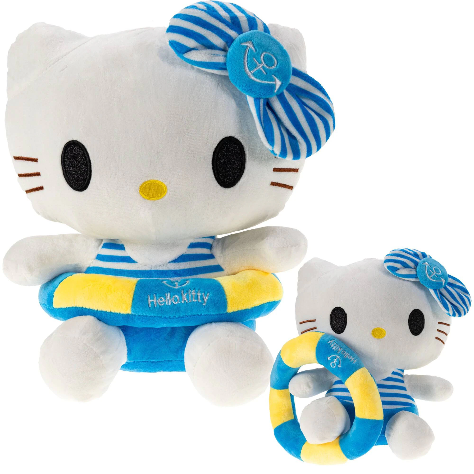 Pisicuta Plus Marinareasca 27 cm cu Colac – Jucarie Pufoasa, Cadou Kawaii [1]