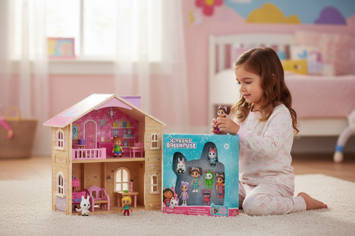 Set Deluxe Figurine Gabby house – 6 Personaje Colectie, Jucarie Copii 29x25.5 cm, Model Colorat Inspirat Din Serial [2]