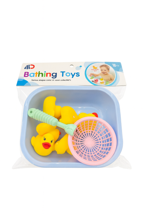 Set Jucarii de Baie pentru Copii, 24x23 cm, Ratusca si Accesorii, 18+ luni [1]