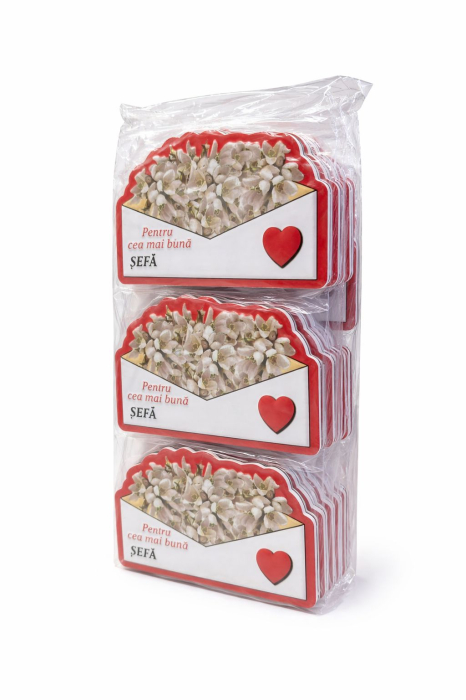 Magnet martisor cu mesaj Pentru cea mai buna sefa, cadou simbolic de primavara, 10x6cm [3]