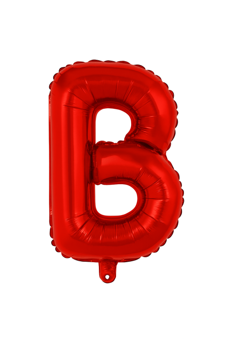 Balon folie litera B rosu 35 cm, decor aniversari si petreceri, 1 buc [1]