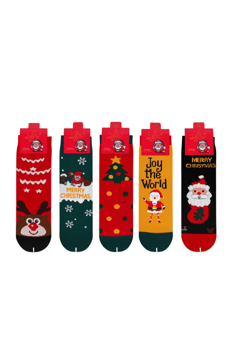 Sosete dama modele Craciun – modele combinate [4]