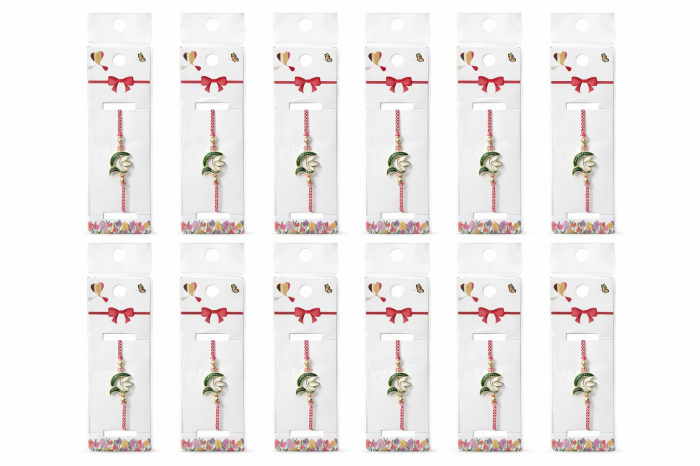 Set 12 bratari martisor cu simbol ghiocel si snur rosu alb, ambalate individual [5]