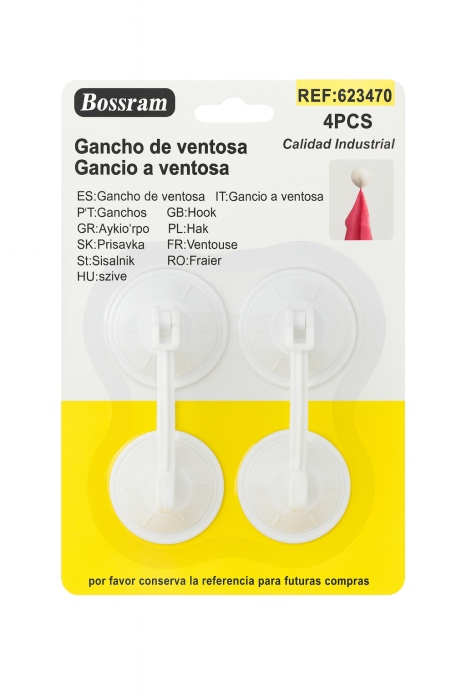 Set 4 Carlige cu Ventuza Bossram – Suport Universal pentru Agatare, Calitate Industriala [1]