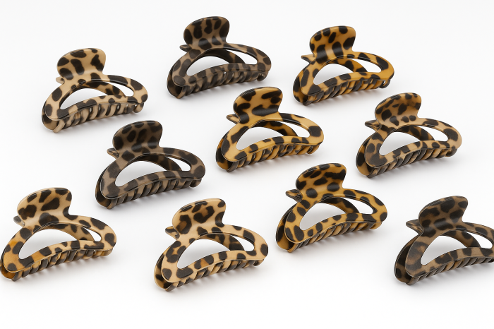 Set 12 Cleme Par 9cm Imprimeu Leopard – Accesorii Fashion Animal Print [2]