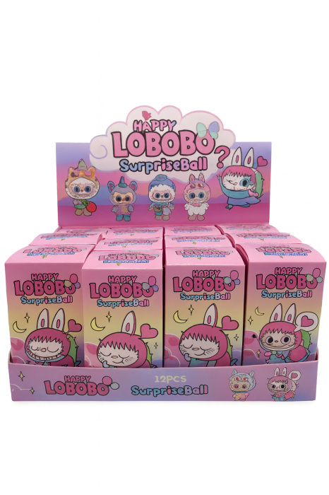 Set 12 Surprise Ball – Happy LOBOBO – 10 cm – Figurine Surpriza Colorate [2]