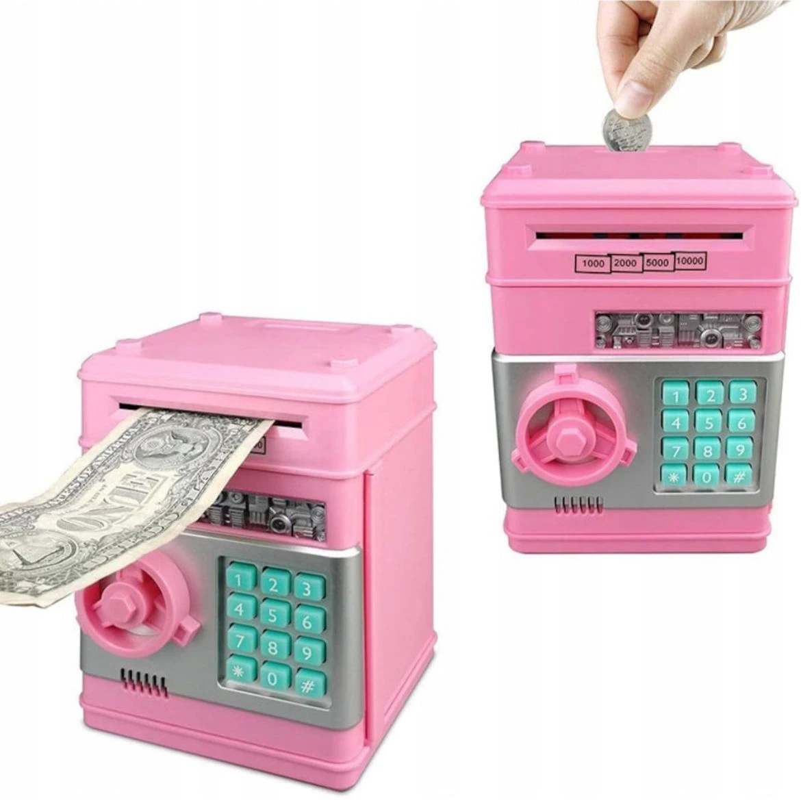 Seif Electronic pentru Copii cu Cod, Lumini si Muzica – Cutie de Economii 19x14 cm [2]