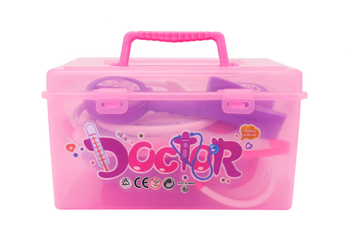 SET DOCTOR JUCARIE CU ACCESORII IN CUTIE ROZ, 18x10.5x11cm [1]