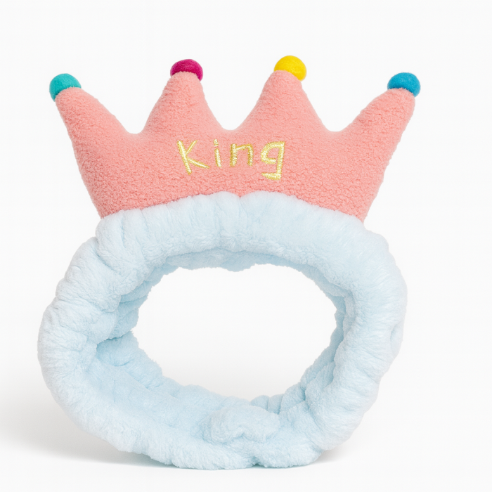 Set 6 bentite pufoase coronita pentru fata, elastice moi, diverse culori [7]