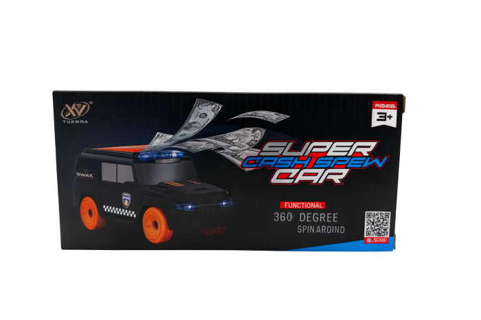 Masina Super Cash Spew – 21x10 cm, 360° Spin, Lumini si Sunete [1]