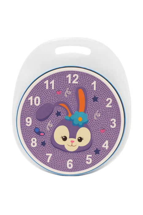 Ceas de Perete Copii Mov cu Iepuras – Model Decorativ cu Pietre Lipite [2]