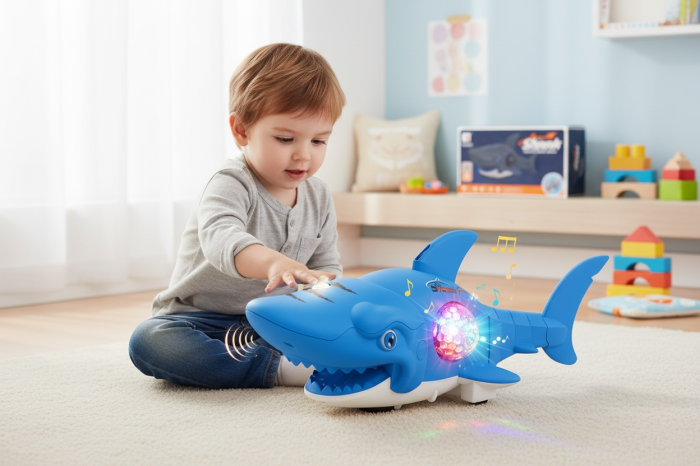 Rechin Electric cu Lumini si Muzica – 21 cm, Electric Music Series [3]