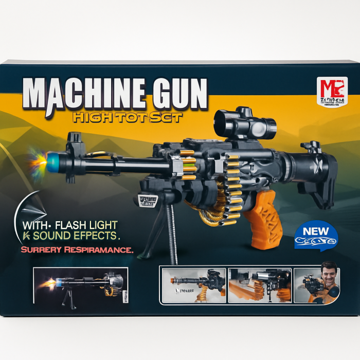 Mitraliera Jucarie cu Lumini si Sunete – Machine Gun Set cu Munitie si Trepied [2]