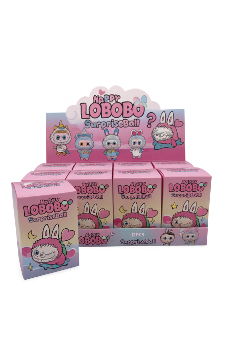 Set 12 Surprise Ball – Happy LOBOBO – 10 cm – Figurine Surpriza Colorate [1]