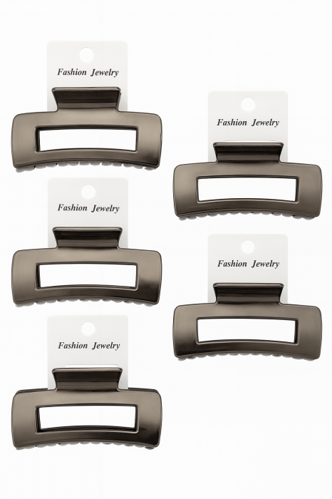 Set 12 Cleme Par 11cm Gunmetal – Accesorii Metalizate Rezistente pentru Coafuri [2]