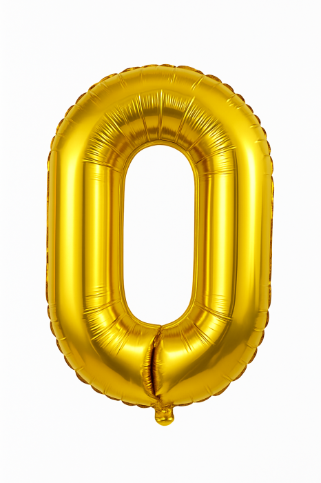 Balon folie litera O auriu, 35 cm, decor petreceri si aniversari, 1 buc [1]