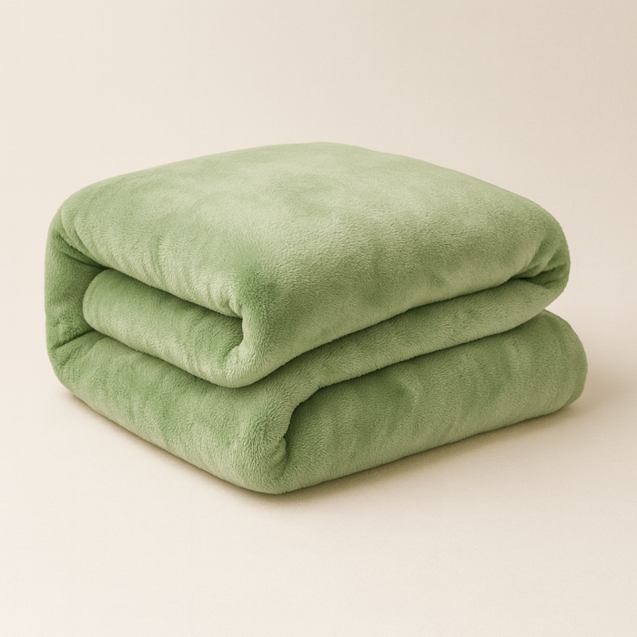 Patura Cocolino pufoasa verde 200x230 cm pentru pat dublu – calduroasa si fina [2]