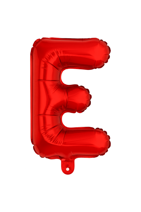 Balon folie litera E rosu 35 cm, decor aniversari si petreceri, 1 buc [1]