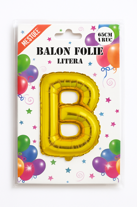 Balon folie litera B auriu 65 cm, decor petreceri si aniversari, 1 buc [2]