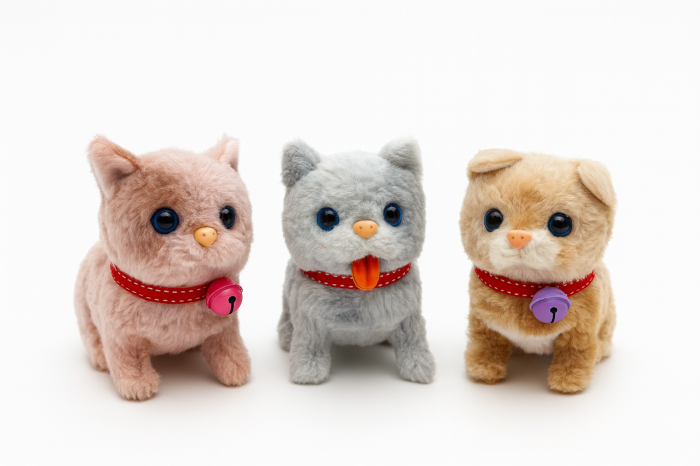 Set 3 Pisicute Interactiv – Plus Moale, Sunete si Mers, 19x12 cm, Modele Asortate [1]