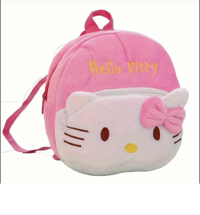 Rucsac Plus Roz pentru Copii – Ghiozdan Pufos cu Fetita Pisicuta [1]