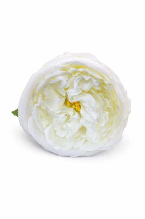 Trandafir artificial alb extrabogat cu petale 50 cm diametru floare 10 cm [3]