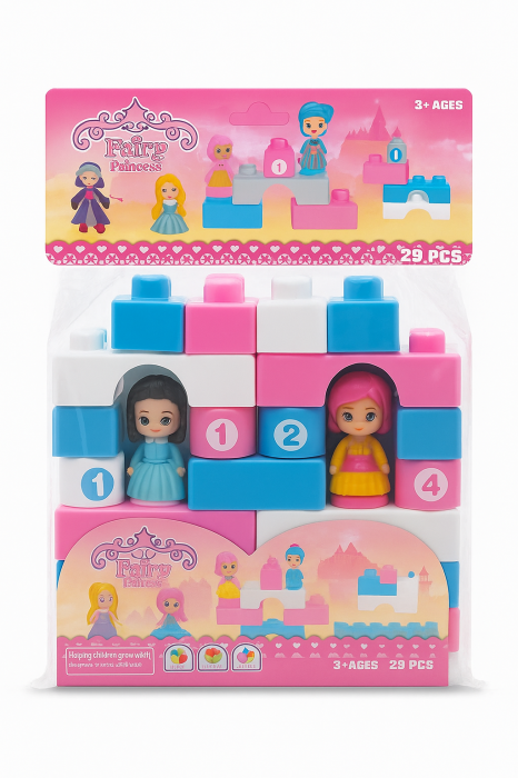 Set Constructie Castel cu Printese – Fairy Princess, 29 Piese, 29x26 cm, 3+ [1]
