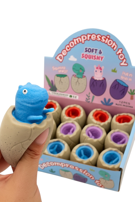 Set 12 Jucarii Antistres Dinozaur in Ou, Moale si Elastica, Decompresie [1]