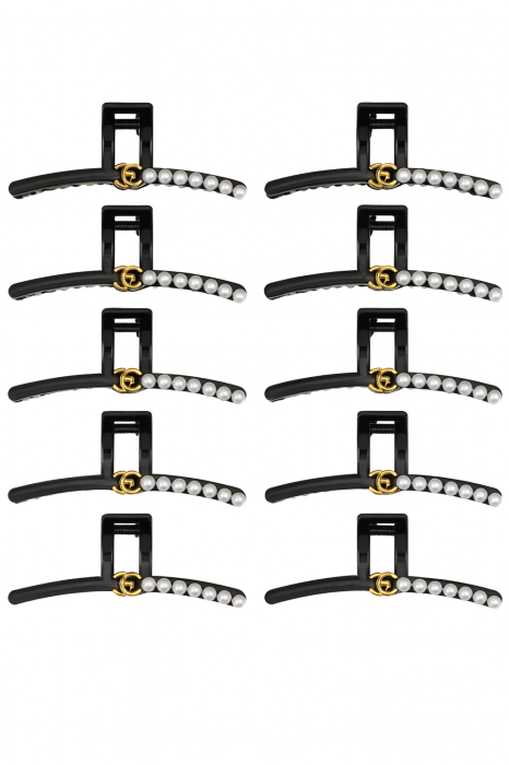 Set 12 Cleme Par 14cm cu Perle si Detalii Aurii – Accesorii Elegante Premium [1]