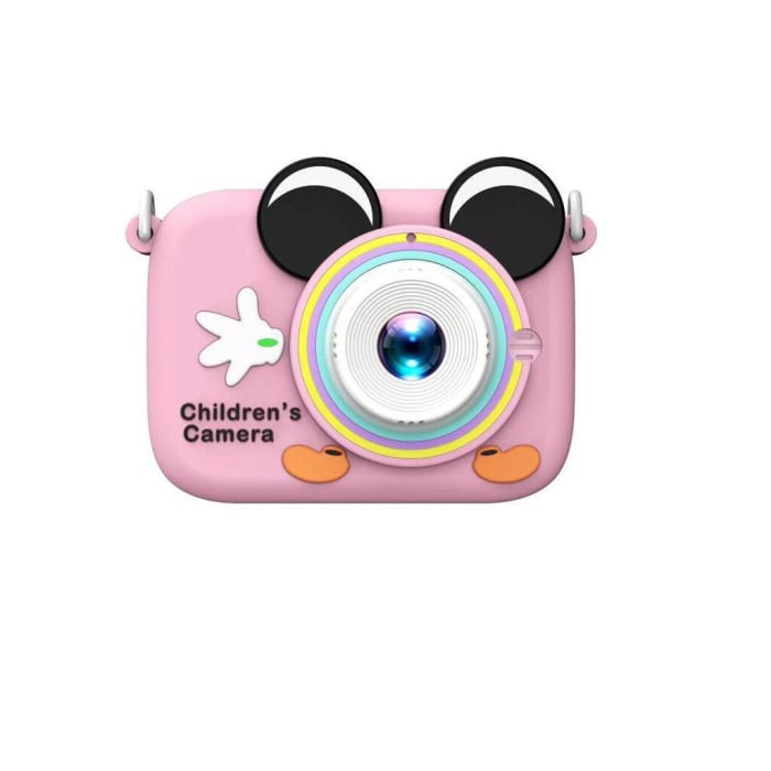 Camera foto digitala pentru copii 4800 MP, 8x zoom, model roz soricel simpatic, 12x12cm [1]