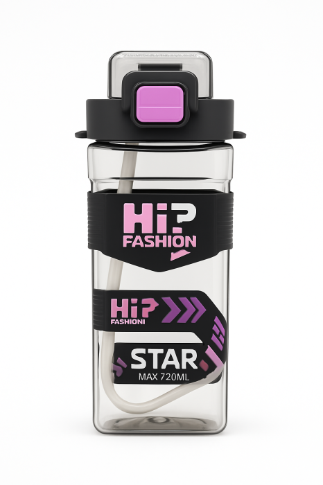 Sticla Sport HiP Fashion 650ml – Model Premium cu Bretea si Etichete Interschimbabile [2]