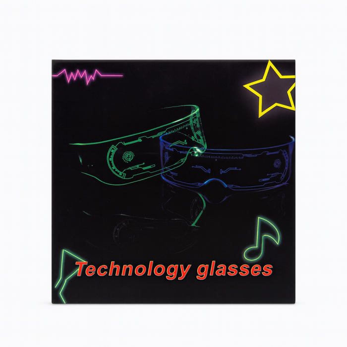 Ochelari LED Futuristi – 7 Moduri Luminoase, Party, Festival, Club, Cosplay [4]