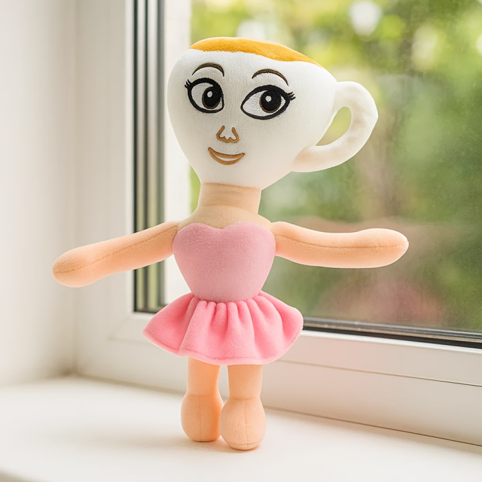 Papusa Plus Balerinna Cappucina 50 cm – Jucarie Balerina cu Rochita Roz [2]