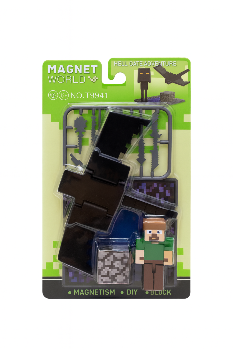 Set MagnetWorld – Hell Gate Adventure, Figurine Pixelate + Accesorii, 6+ ani [1]