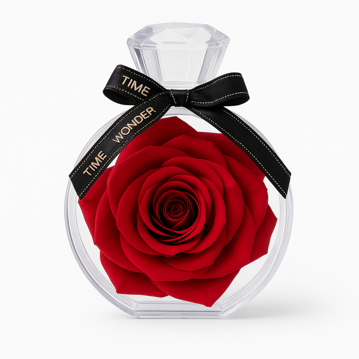 Cutie Diamant cu Trandafir din Sapun Rosu 14x10.5 cm Cadou Romantic Premium [3]