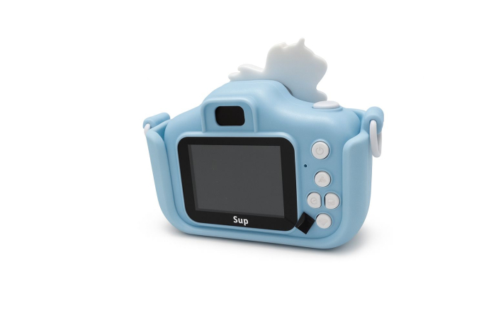 Camera foto digitala pentru copii 4800 MP, 8x zoom, model albastru unicorn, 12.5x11.5cm [2]