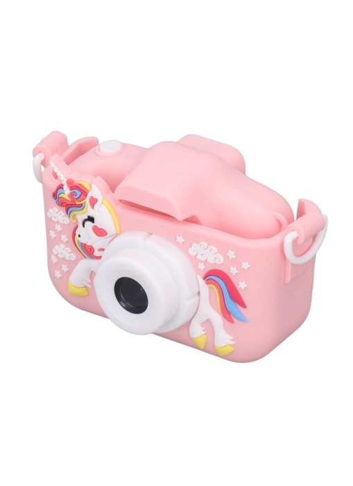 Camera foto digitala pentru copii 4800 MP, 8x zoom, model unicorn roz, 13x12cm [2]