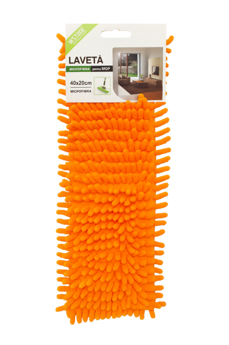 Laveta Microfibra pentru Mop 40x20 cm, Ultra Absorbanta, Portocaliu [1]