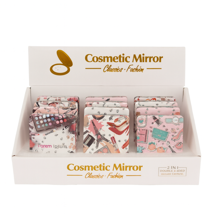 Set 12 oglinzi cosmetice 2 in 1 – modele fashion cu accesorii beauty [2]