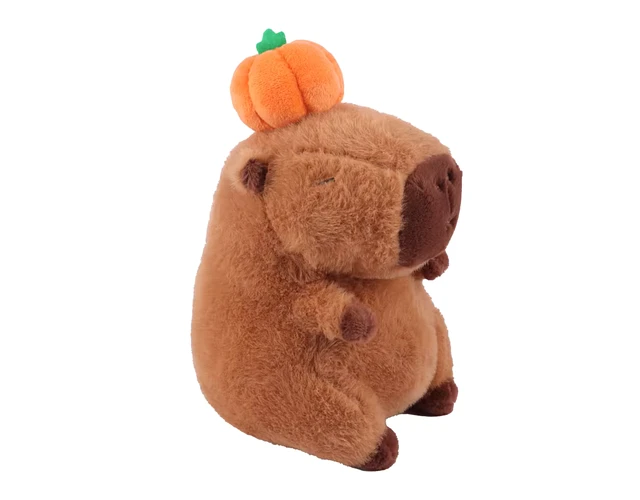 Capibara de Plus 20 cm cu Portocala – Jucarie Pufoasa Kawaii, Cadou Adorabil [2]